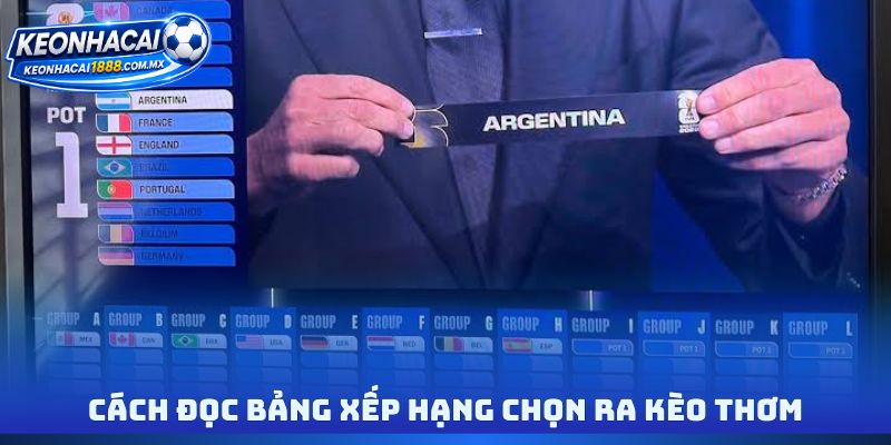 Cách đọc bảng xếp hạng chọn ra kèo thơm