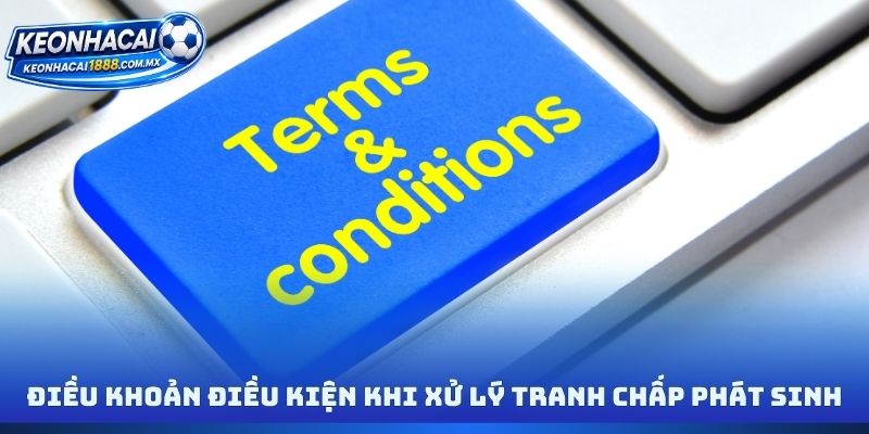 Điều khoản điều kiện khi xử lý tranh chấp phát sinh
