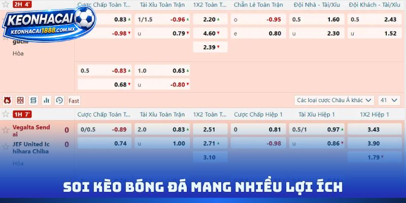 Soi kèo bóng đá mang nhiều lợi ích